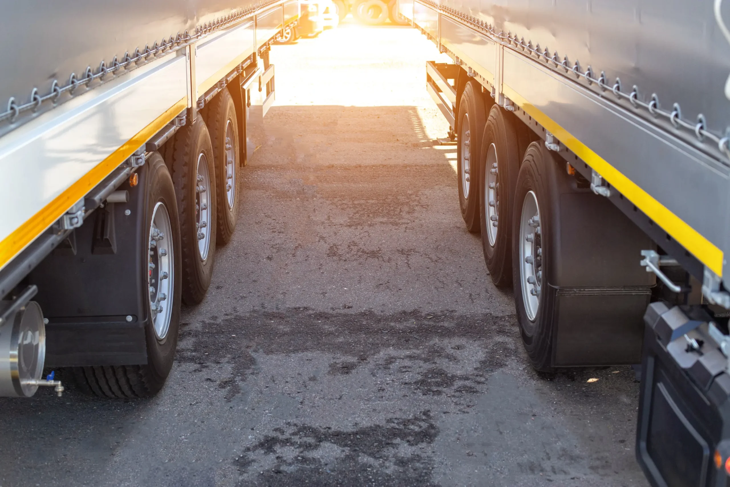 Trailers with three axles.